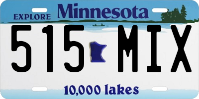 MN license plate 515MIX