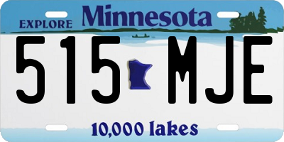 MN license plate 515MJE