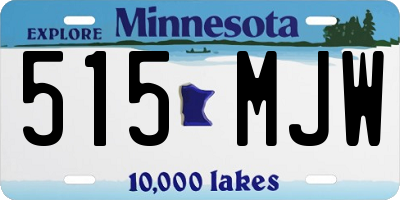 MN license plate 515MJW