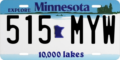 MN license plate 515MYW