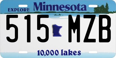 MN license plate 515MZB