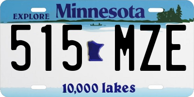MN license plate 515MZE