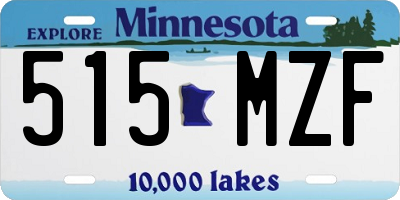 MN license plate 515MZF