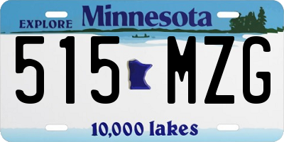 MN license plate 515MZG