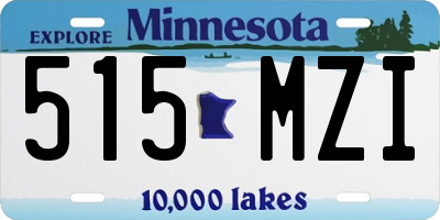 MN license plate 515MZI