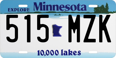MN license plate 515MZK