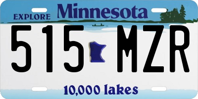 MN license plate 515MZR