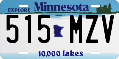 MN license plate 515MZV