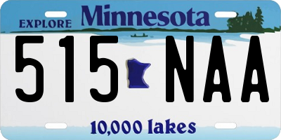 MN license plate 515NAA