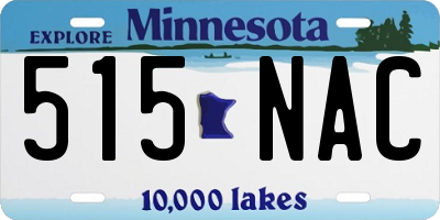 MN license plate 515NAC
