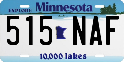 MN license plate 515NAF