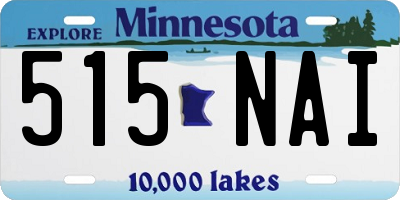 MN license plate 515NAI