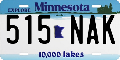 MN license plate 515NAK