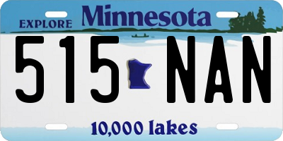 MN license plate 515NAN