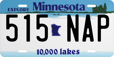 MN license plate 515NAP
