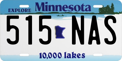 MN license plate 515NAS