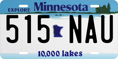 MN license plate 515NAU