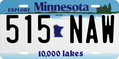 MN license plate 515NAW