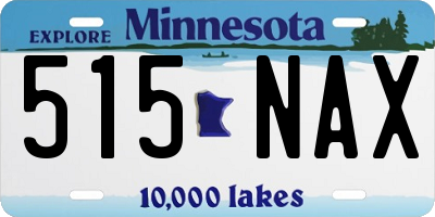 MN license plate 515NAX