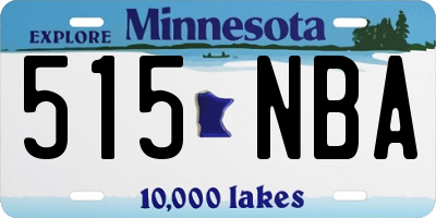 MN license plate 515NBA
