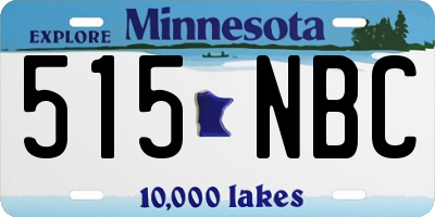 MN license plate 515NBC