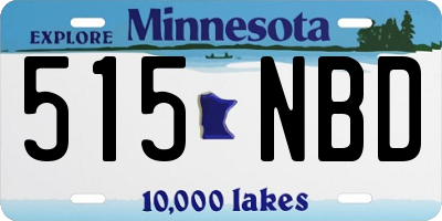 MN license plate 515NBD