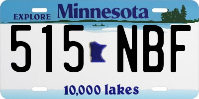 MN license plate 515NBF