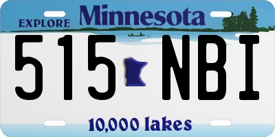 MN license plate 515NBI