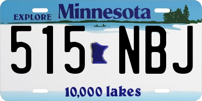 MN license plate 515NBJ