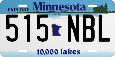 MN license plate 515NBL