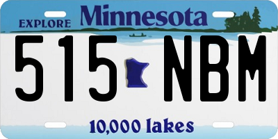 MN license plate 515NBM