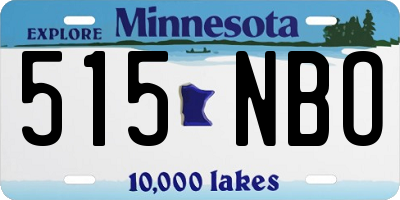 MN license plate 515NBO
