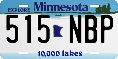 MN license plate 515NBP