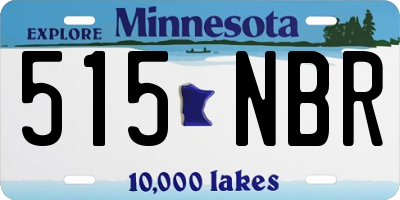 MN license plate 515NBR