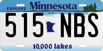 MN license plate 515NBS