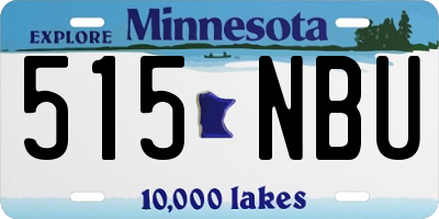 MN license plate 515NBU