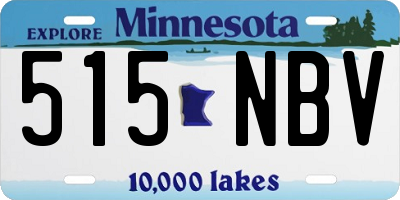 MN license plate 515NBV