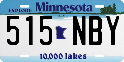MN license plate 515NBY