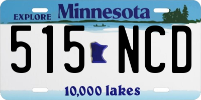 MN license plate 515NCD