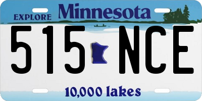 MN license plate 515NCE