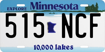 MN license plate 515NCF