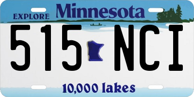 MN license plate 515NCI