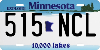MN license plate 515NCL