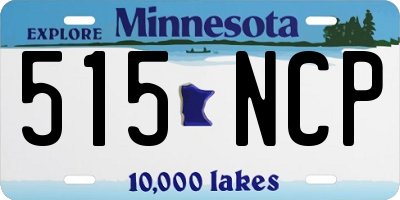 MN license plate 515NCP