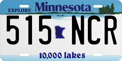MN license plate 515NCR