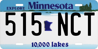 MN license plate 515NCT