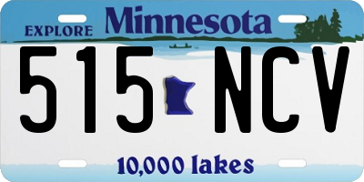 MN license plate 515NCV