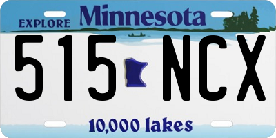 MN license plate 515NCX