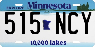 MN license plate 515NCY