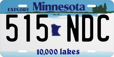 MN license plate 515NDC